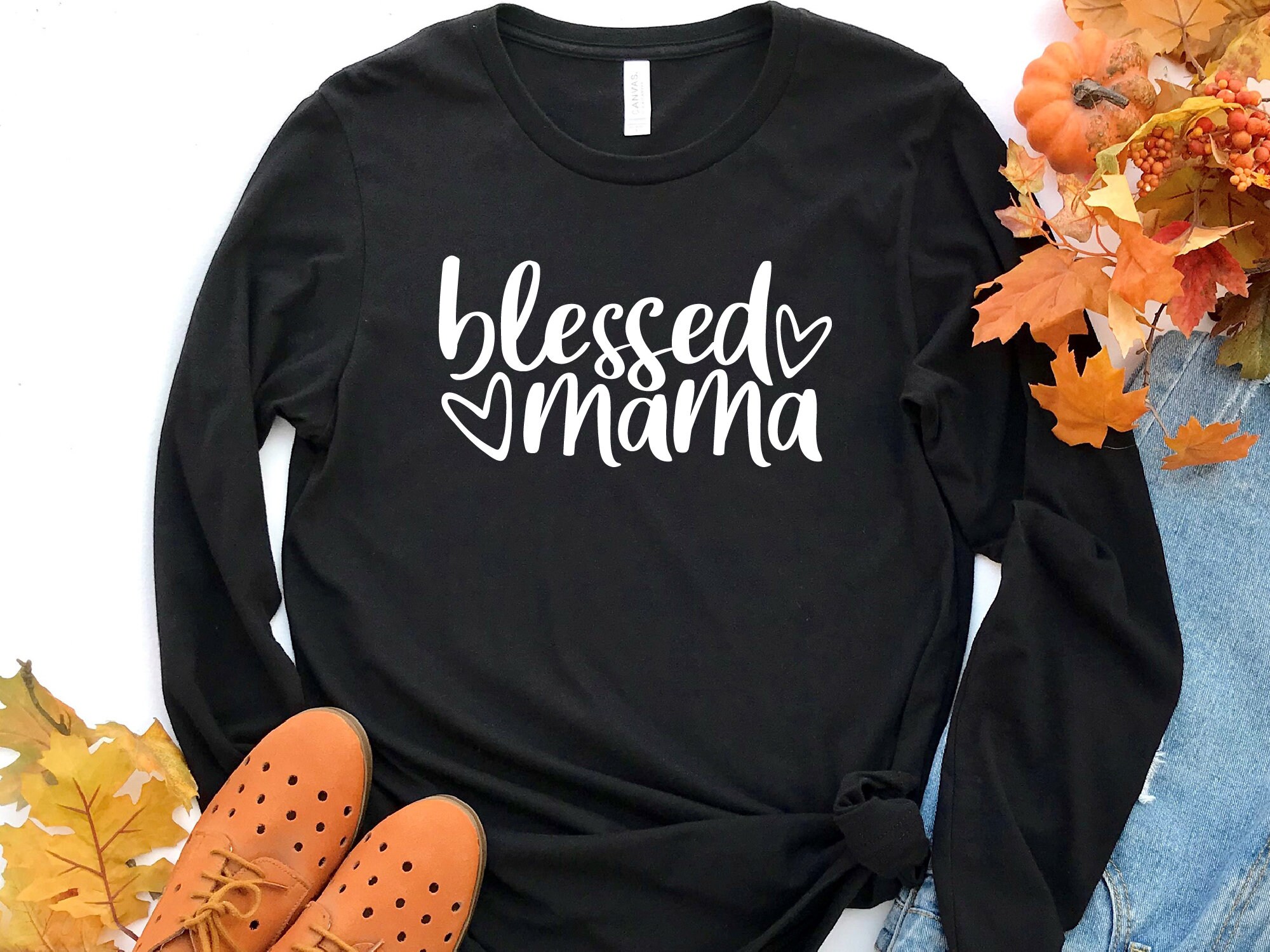 Blessed Mama Long Sleeve Shirt, Mom Shirt, Mama Shirt, Gift For Mom, Mothers Day Gift, Blessed Mom, Mom Gift, New Mom Gift For Wife