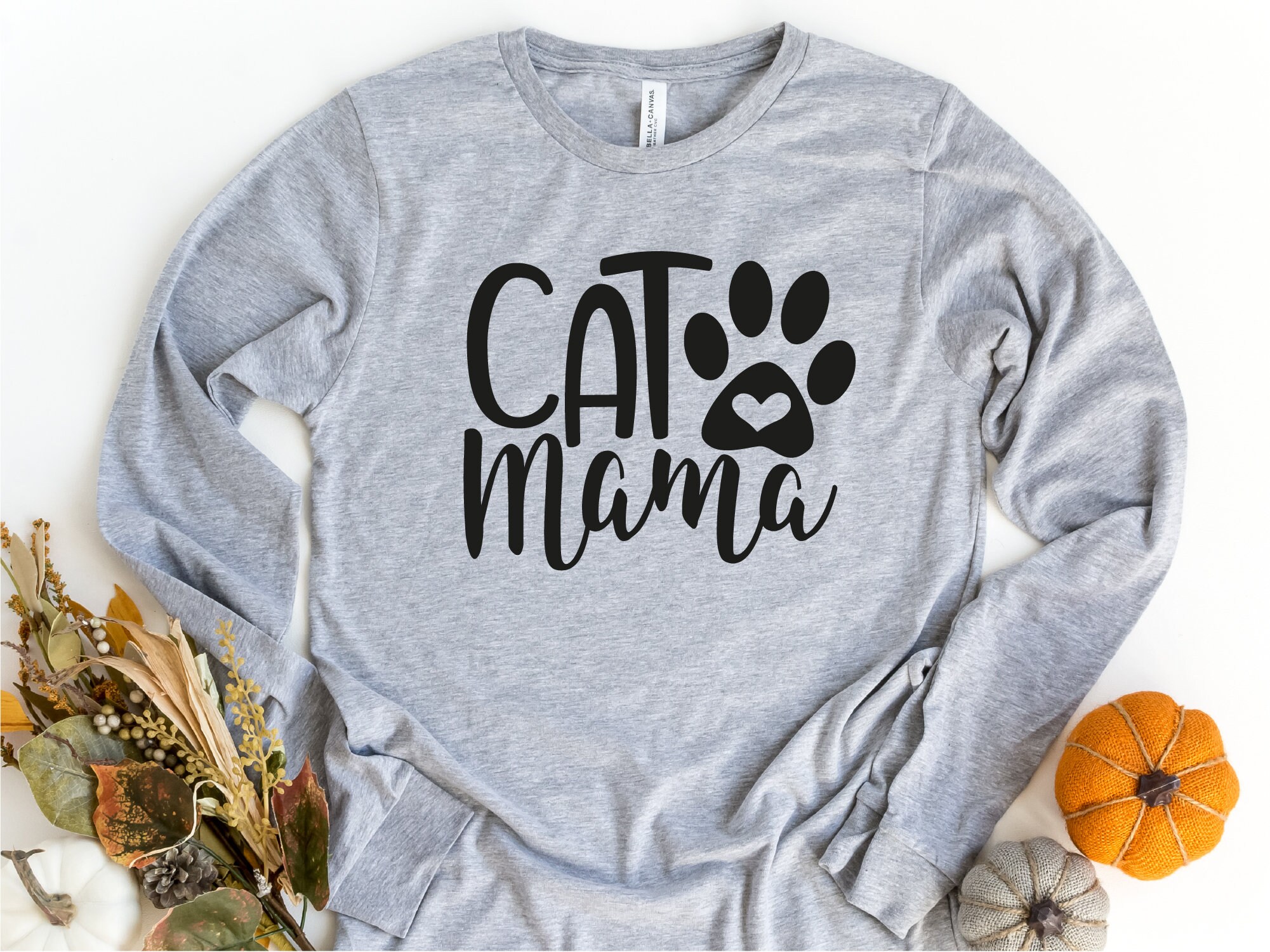 Cat Mom Long Sleeve Shirt, Cat Mama Shirt, Cat Mom Shirt, Cat Lover, Mother’s Day Gift For Mom, Cat Lover Gift, Cat Shirt, long sleeve shirt
